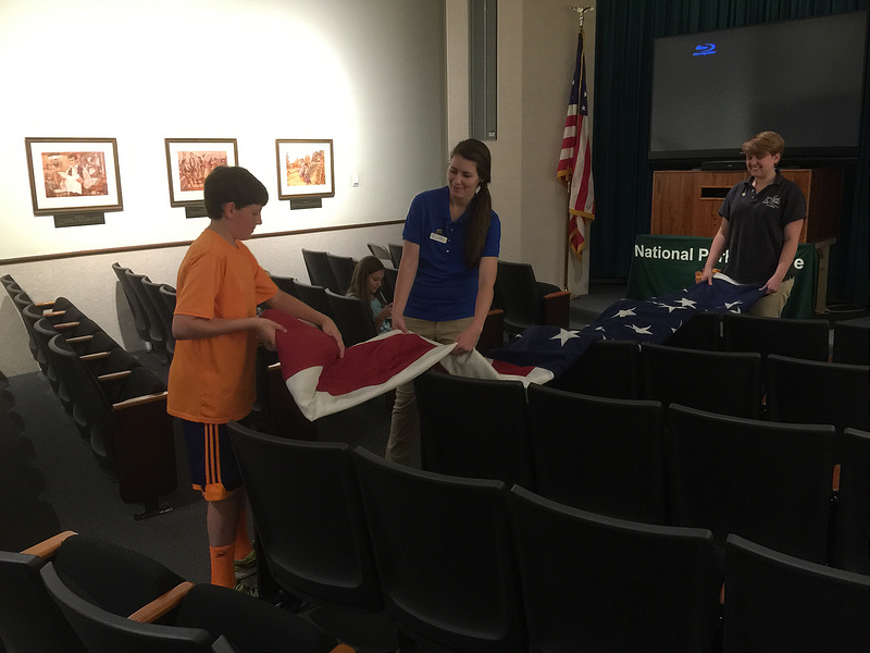 M3 folding flag at Lincoln Boyhood National Memorial