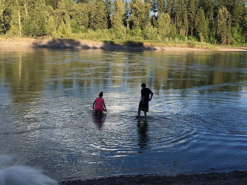Wading in the Flathead River