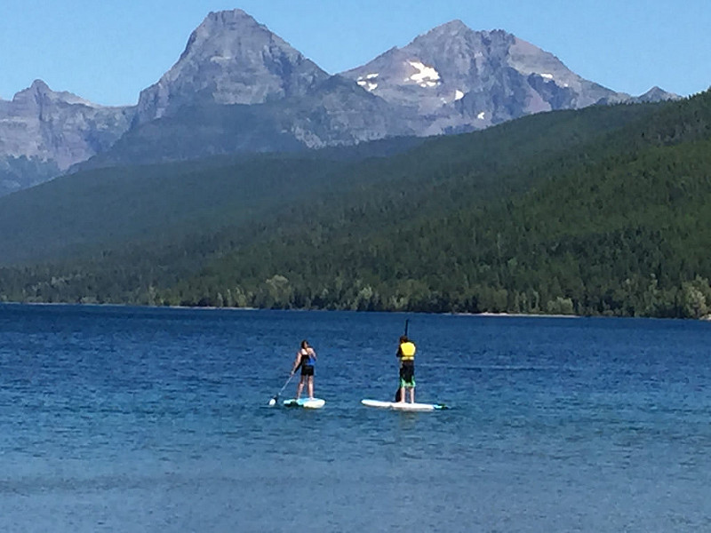 Paddle Boarding on Lake McDonald