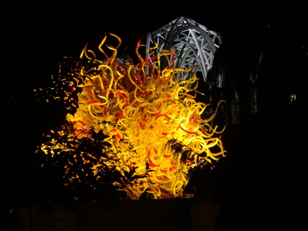 Chihuly Glass Medusa at Night
