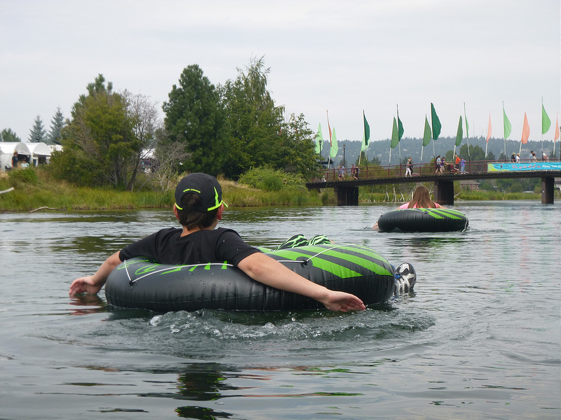 Bend - Tubing at Footbridge