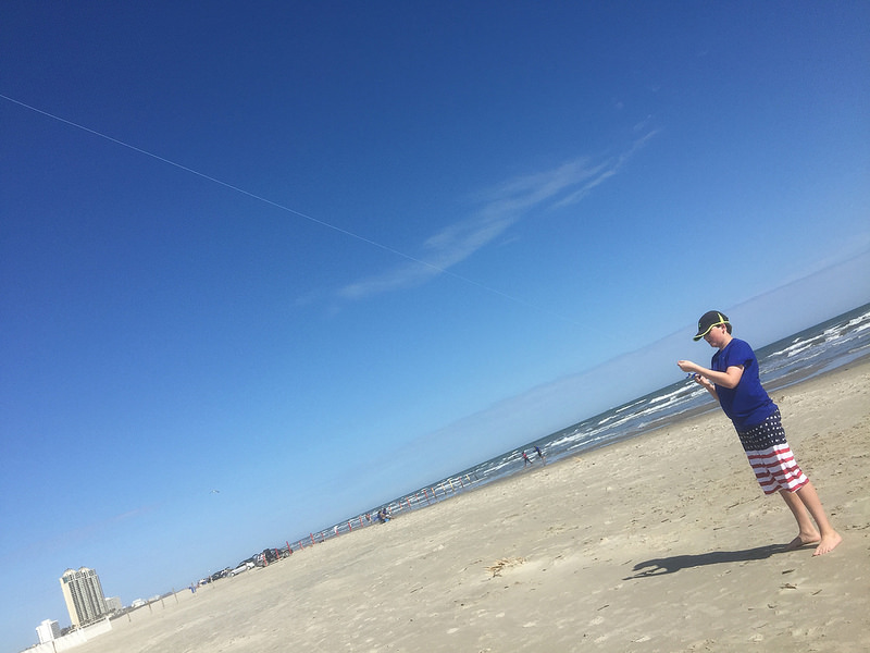 Galveston-Beach Kite Flying